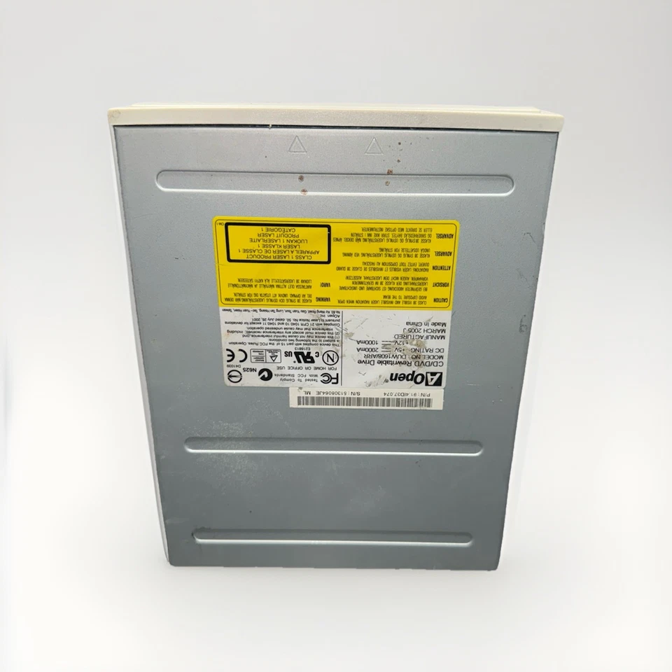 AOpen DVD1648L Pro Desktop IDE DVD Reader DVD ROM drive - Beige - Reads DVDs and - Image 3 of 4