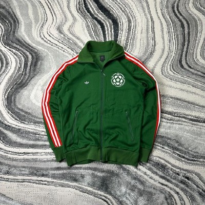 Vintage Adidas Mexico 70 Full Zip Gr. Medium grün Trichterkragen Trainingsjacke Trainingsjacke