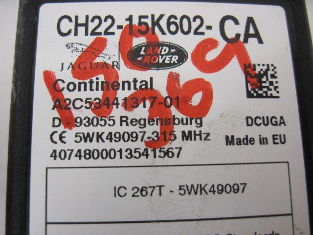 MISCELLANEOUS COMPUTER Jaguar Vanden Pl XJ XJL 2012 12 MATCH NUMBERS 796492 - Image 2 of 4