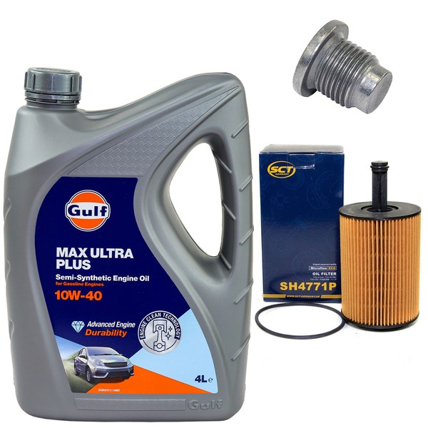 MotoröL Filter Set 10W-40 4 Liter + ÖLablassschraube FüR Renault Twingo I Clio-image