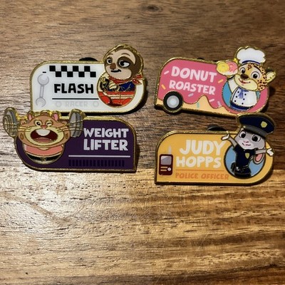 Disney Hidden Mickey Zootopia Pins, Shanghai Occupation Pins