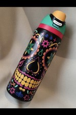 Owala FreeSip 32oz Stainless Steel Water Bottle   Sugar Skull Design Authentic 