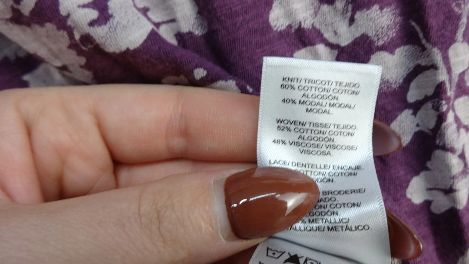 Lucky Brand Floral Blouse Womens 2X Hi-Low Long Sleeve Popover Tunic Boho - Image 3 of 4