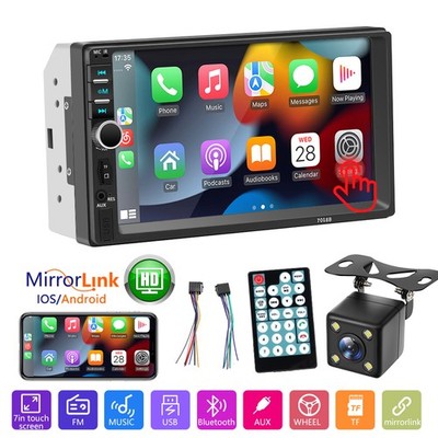 Kabelloser 7'' CarPlayer MP5 mit Rückfahrkamera Bluetooth 5.0 Android Auto HD