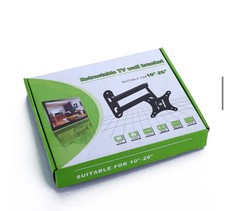 Wall Mount Bracket 10”-26” Black And Universal | Angle Free  LCD LED TV PC |