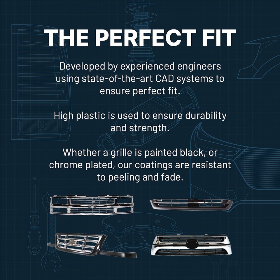 2001-2002 Chevrolet Silverado 2500 HD 3500 Grille Assembly Black with ...