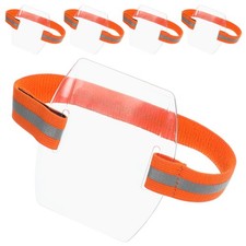 5 Pcs Armband ID Card Holder Arm Badge Holder, 4.1" x 2.6" Adjustable Wristba...