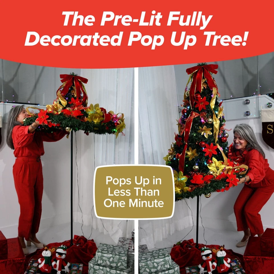 Superstar Santa Pop-Up Christmas Tree - Image 2 of 4