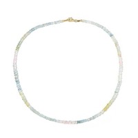 Cavill Halskette Beryll 55,005Ct Multicolor 925 Sterling Silber Vergoldet
