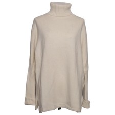 Notshy Cashmere, Rollkragenpullover, Größe: S/M, Weiß, Kaschmir, Einfarbig #JQP