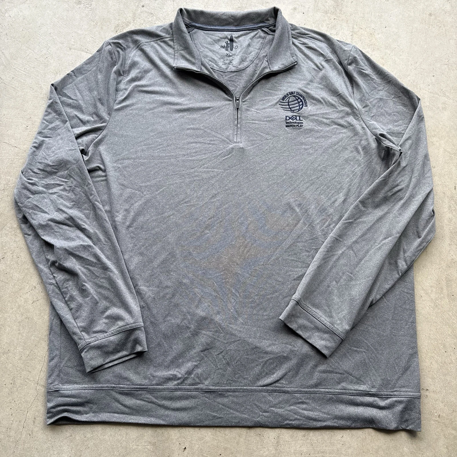 Johnnie O Flex Prep-Formance 1/4 Zip Pullover Mens XL Gray Performance Stretch