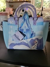 Bandolera Loungefly Disney Frozen Elsa Princesa Castillo, Bolso, Cartera, Bolso de Mano Nuevo con Etiquetas