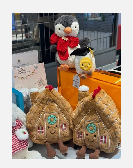 Jelly Cat Fun Christmas Gingerbread House Plush Toy Soothing Doll