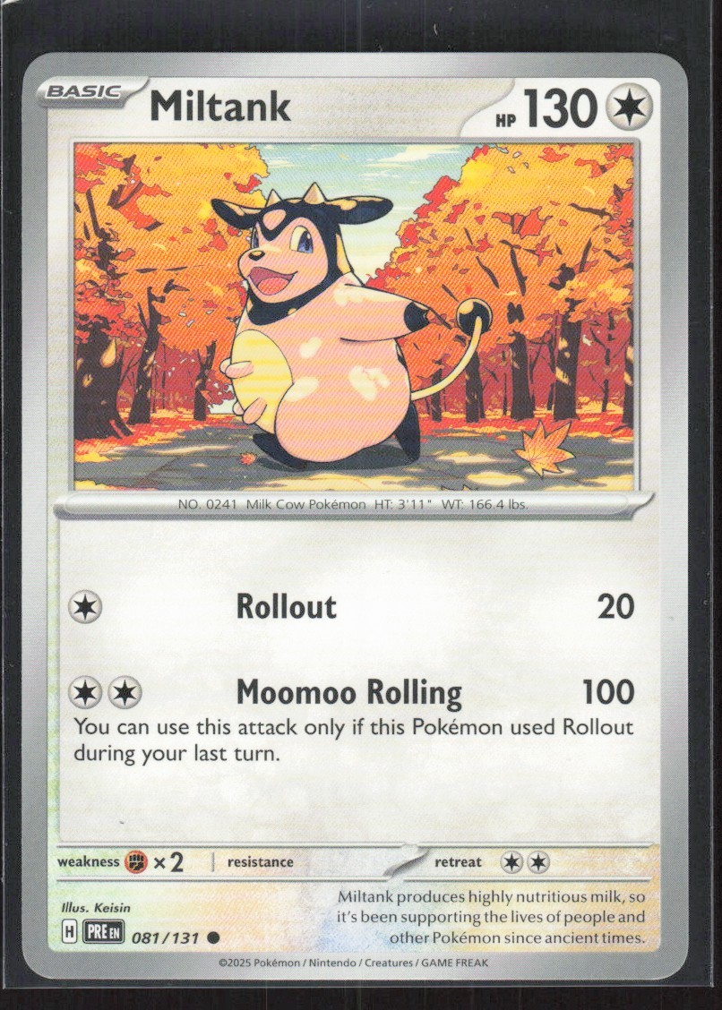 2025 Scarlet & Violet Series - Prismatic Evolutions Miltank Common #81