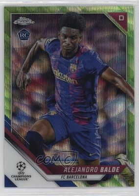 2021-22 Topps Chrome UCL Neon Green Wave Refractor 86/99 Alejandro Balde #38 6l7