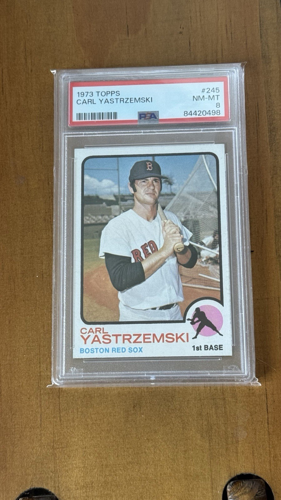 1973 TOPPS #245 CARL YASTRZEMSKI PSA 8