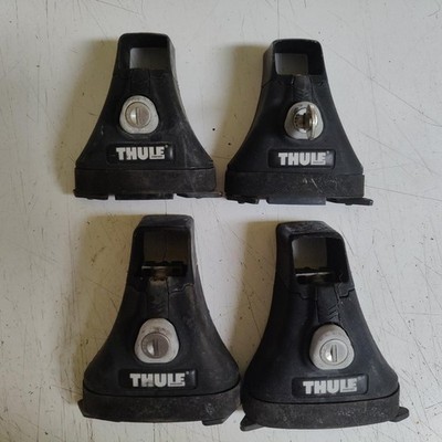 Thule 430 Tracker II (X4) Roof Track Mounted Towers Pack W/TK1 Foot LOCKS & KEY!