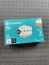 EcoSmart 60W Equivalent Soft White Spiral CFL 4-Pack fluorescent light bulbs