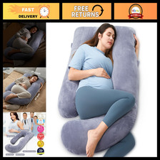 U Shaped Pregnancy Pillow - Full Body Maternity Support for Back, Belly, Hips -