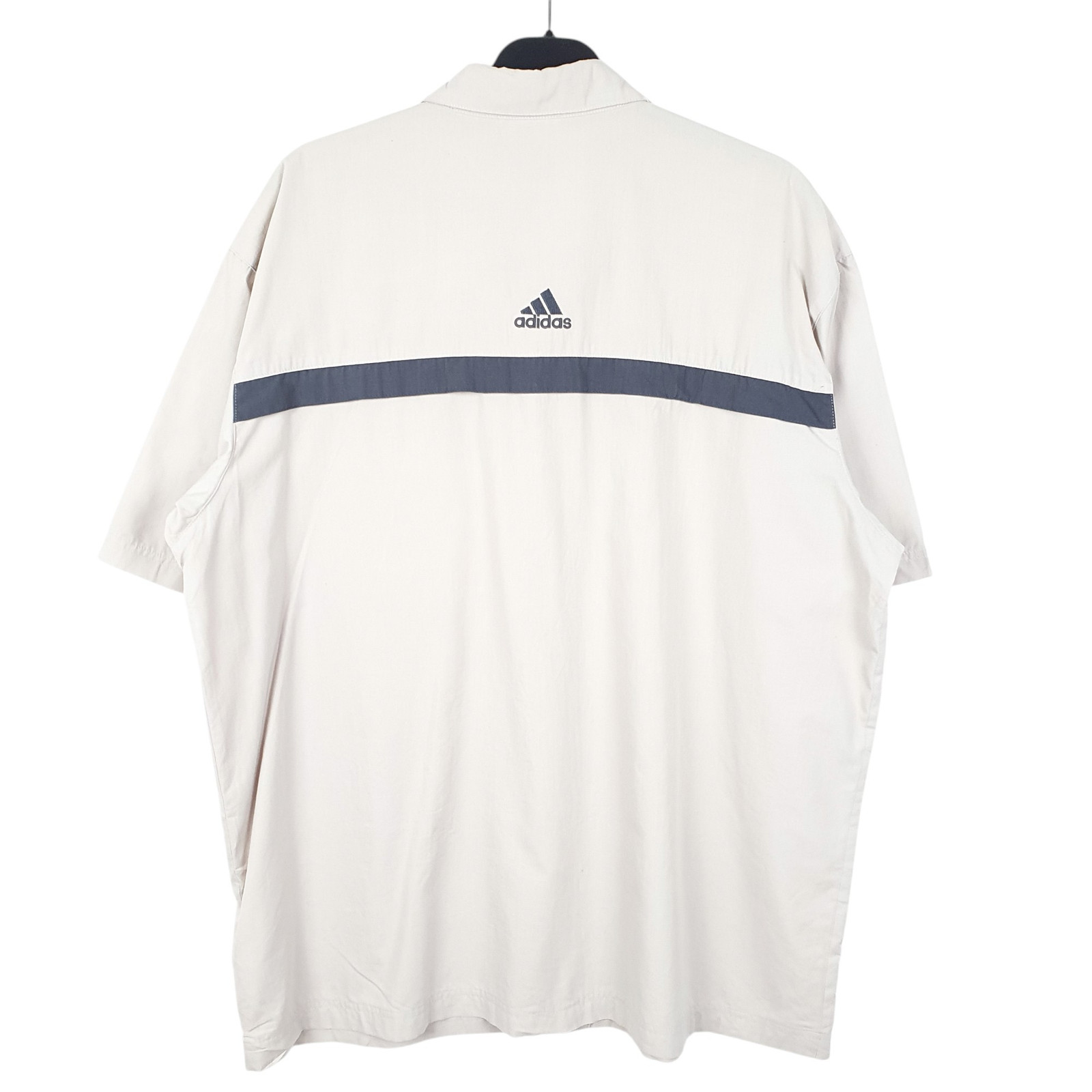 ADIDAS Beige Shirt Short Sleeve Casual Cotton Blend Mens L image 3