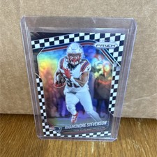 Panini Prizm Black & White Checker Rhamondre Stevenson #195 Patriots NFL Card
