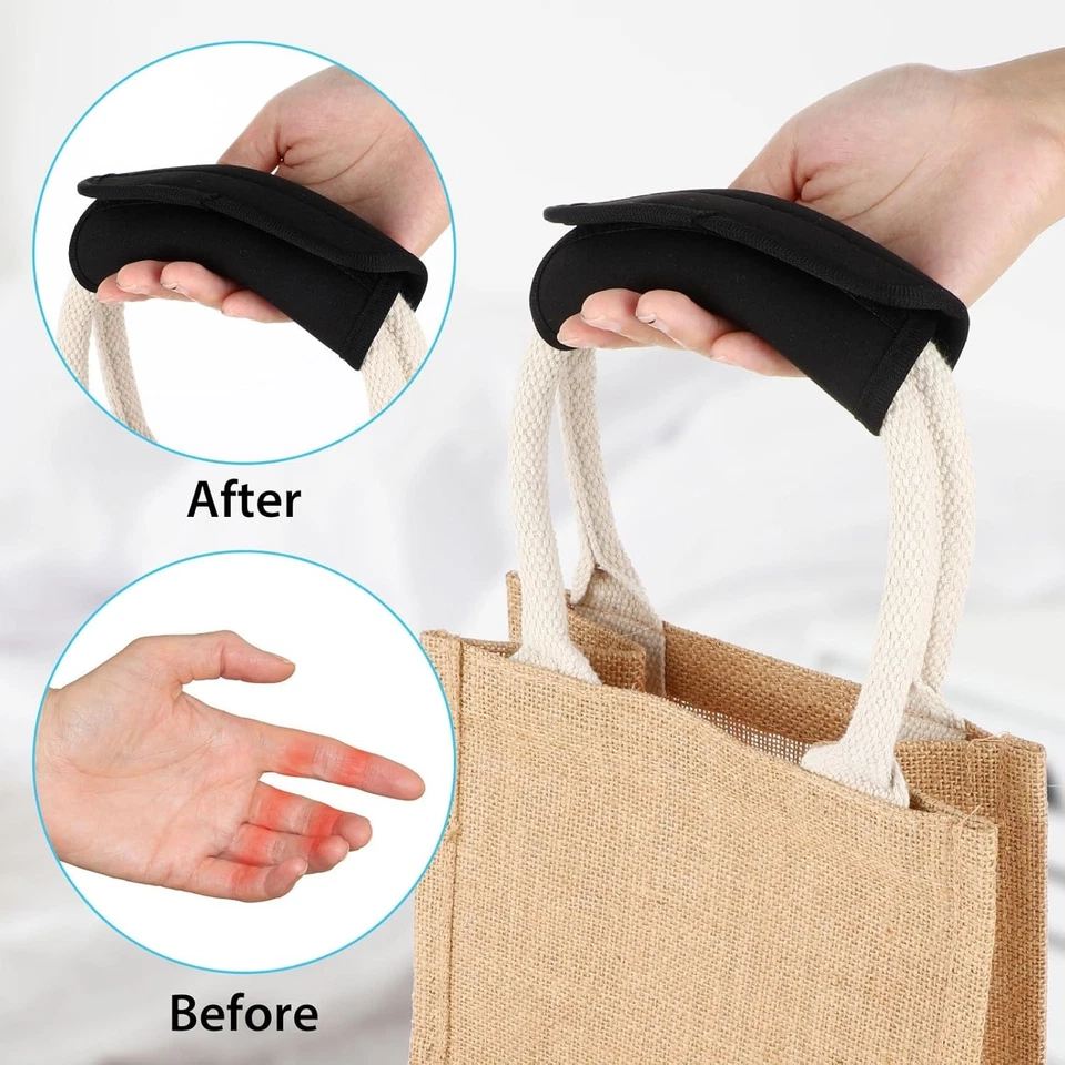 Paquete de 2 envolturas para manijas de equipaje para todo tipo de fundas suaves cómodas para manijas Foto 2 de 4