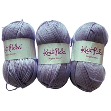 KNIT PICKS Mighty Stitch Wisteria  acrylic/super wash wool blend 3 skeins lot