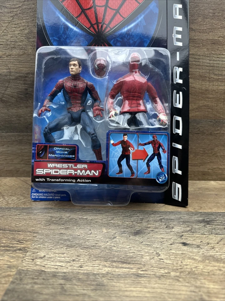 ToyBiz 漫威蜘蛛侠摔跤手官方电影人偶 2002 年 6 号密封 — 第 3/4 张图片