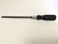 Vtg IRWIN 300-8"  Slotted Screwdriver, Wood Handle Round Shank, 3/8&rdquo; Flat Tip.