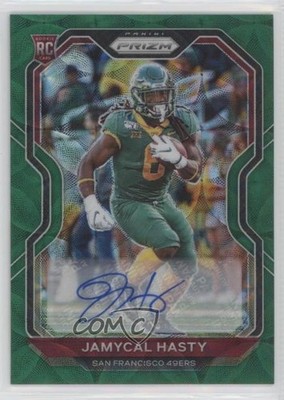 2020 Panini Prizm Green Scope /75 Jamycal Hasty #303 Rookie Auto RC ii1