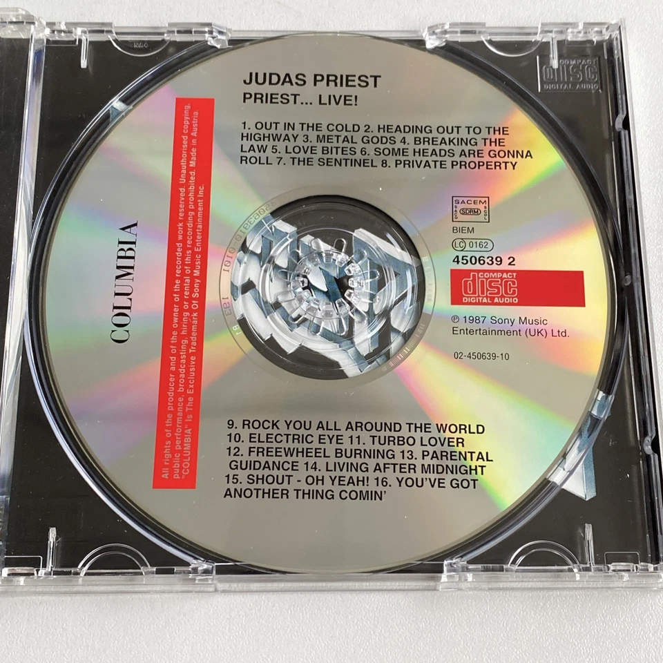 CD Judas Priest - Live! - 16 Songs - Iron Maiden Manowar Halford TOP-Zustand - Bild 3 von 4