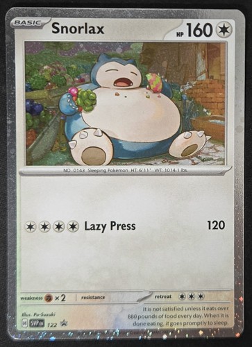 SWIRL Snorlax SVP122 Black Star Promos Cosmos Holo Pokémon Trading CG 2024 NM