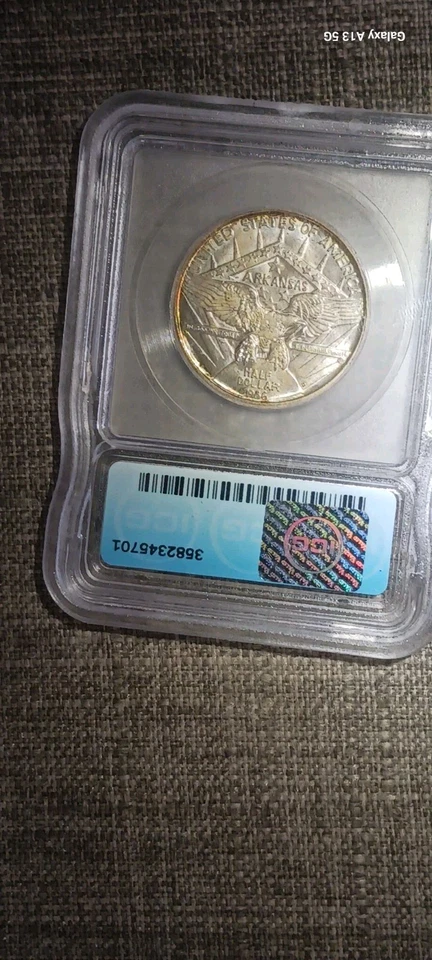 ICG MS 65 1938 D Arkansas  50 Cent Comm - Image 2 of 2