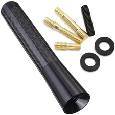 Universal 8cm Auto Dach Kurz Stab Antenne Carbon Design Radio Adapter DAB #E3