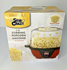 West Bend Stir Crazy Stirring Popcorn Machine 6 Quart 82505  NEW - 2014