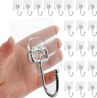 Klebehaken Wandhaken 20 StüCk Selbstklebend Transparent