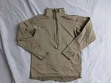 US Army Gen III Sweatshirt Mens Size S Beige Fleece Polartec 1/2 Zip Mid Weight