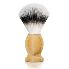 Hand Crafted Shaving Brush for Vegans, Synthetic Hair Bristle for Wet Shave, Com