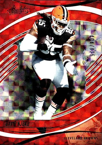 2025 Panini Absolute Football Orange Mosaic David Njoku #12