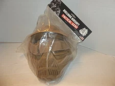 NIP Bulldog Airsoft Tactical Gear Full Face Mask Goggles Attached Tan