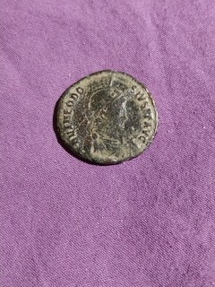 Teodosio I Ae2 Maiorina di Antiochia Rv Imperatore su Gallea RIC IX 40D M350