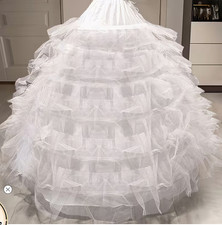 6-Hoop 6-Layered Tulle Petticoat for Bridal Ball Gowns