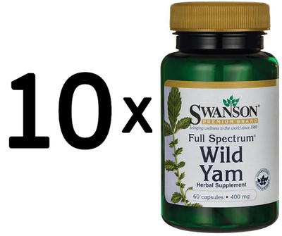 10 x Swanson Full Spectrum Wild Yam, 400mg - 60 caps (124,92 EUR/kg)