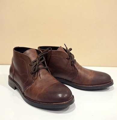 Rhodes Chukka Lace Up Boots Huckberry Brown Leather Men display picture 1