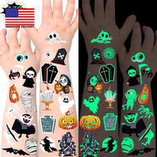 170 Styles Glow in the Dark Halloween Tattoos for Kids Temporary Tattoo Luminous
