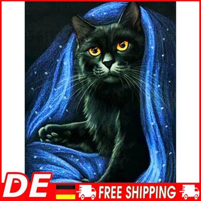Diamond Painting 5D Black Cat DIY Full Round Drill Mosaic Picture Crafts