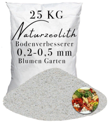 Zeolith 25kg 0,2-0,5mm Bodenverbesserer im Garten Obst Gemse Kruter  Blumen | eBay.de