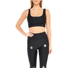 Electric Yoga Womens Star Light Star Bright Black Sports Bra XS BHFO 5040