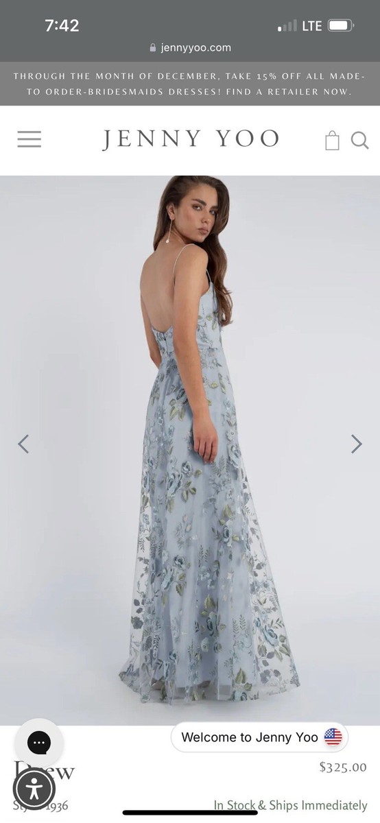 Jenny Yoo Drew Bridesmaids Dress In Whisper Floral Enchanted Blue Size 10 | eBay Jenny Yoo Drew Bridesmaids Dress In Whisper Floral Enchanted Blue Size 10 | eBay