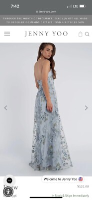 jenny yoo blue floral dress Jenny Yoo 